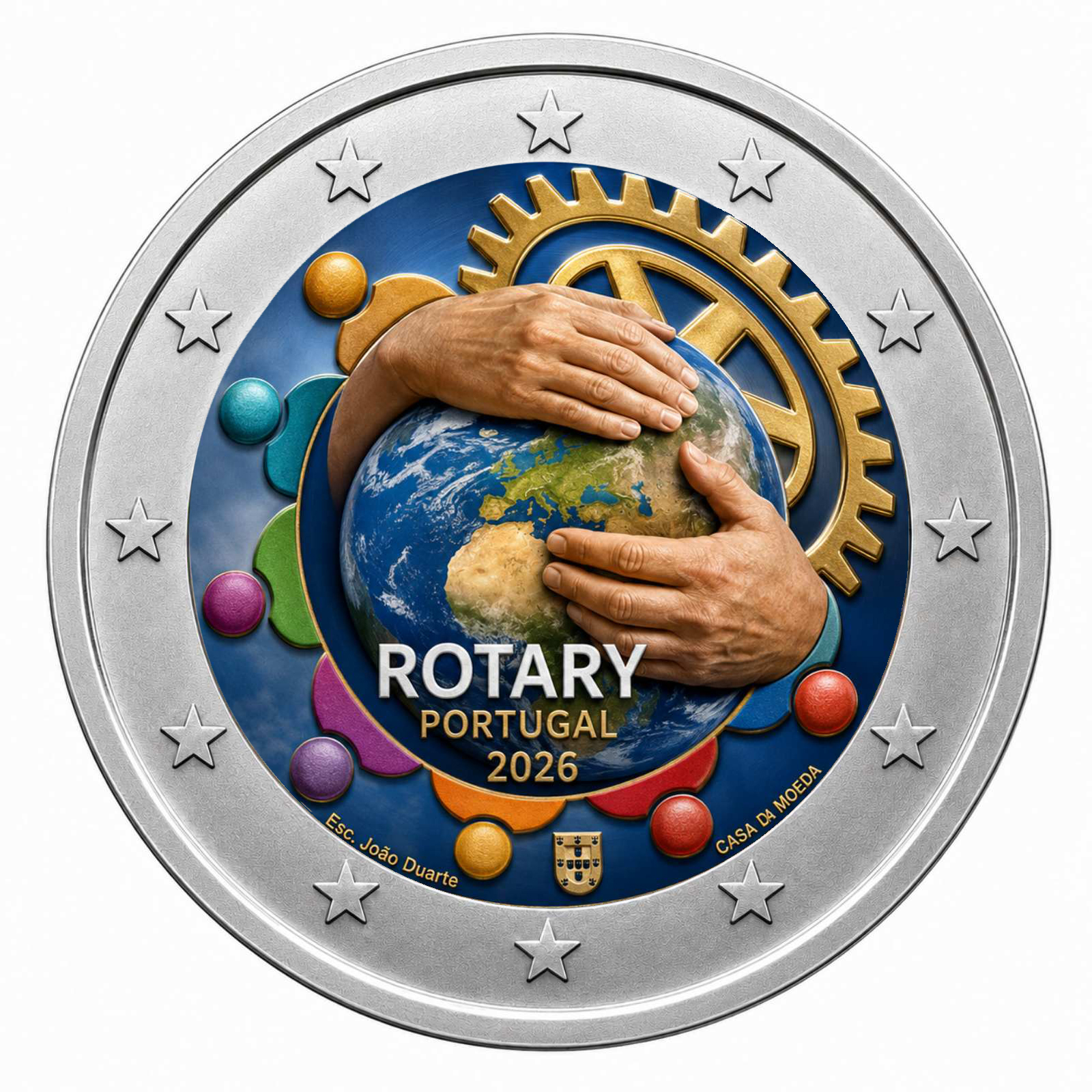 2 Euro Rotary (Coloured)
